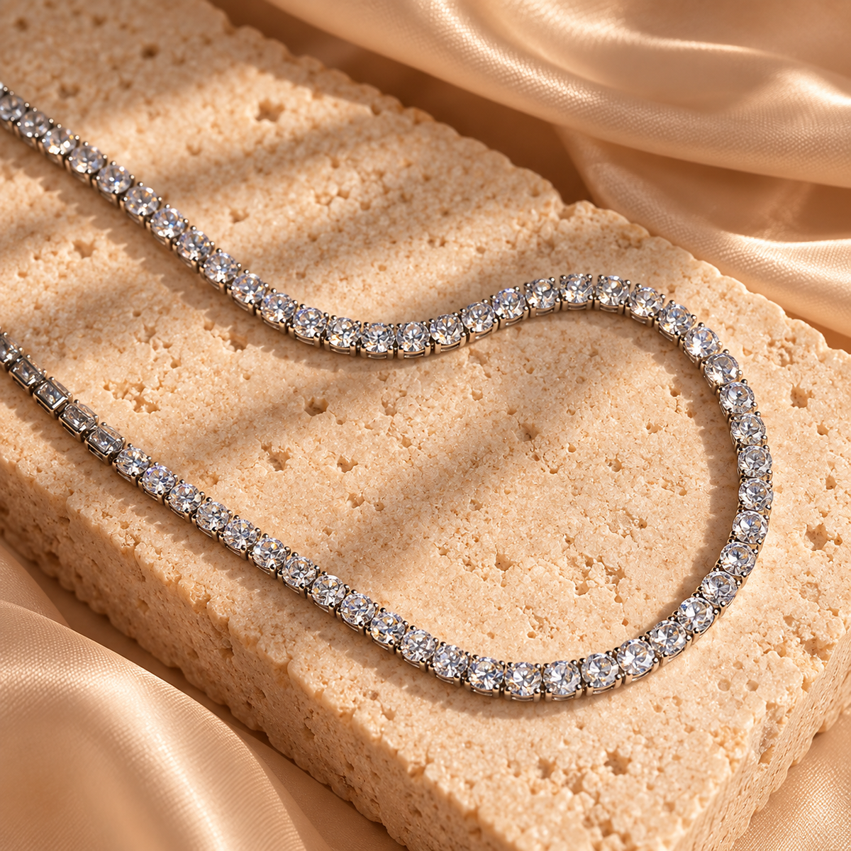 Collier tennis en cristal