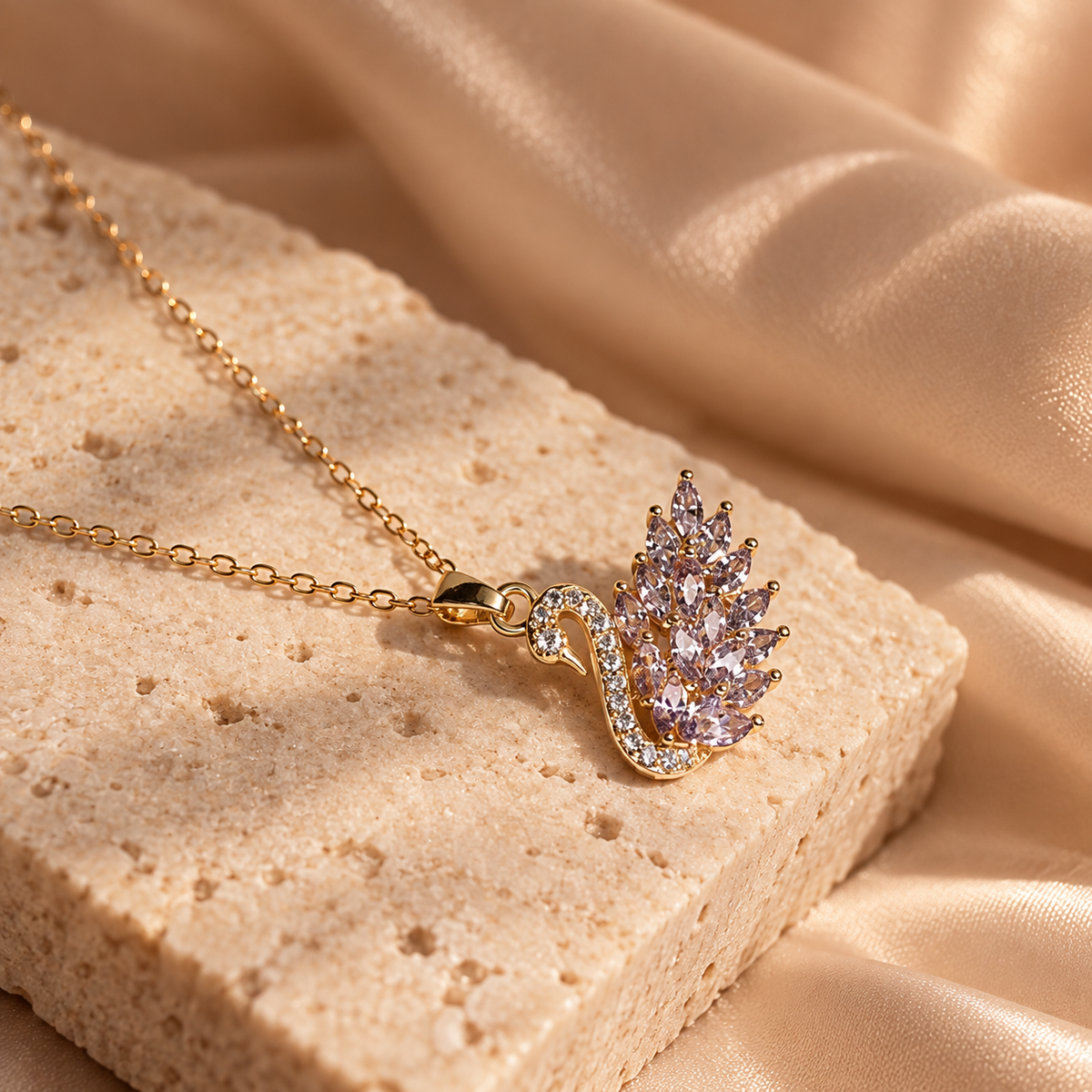 Collier Cygne Cristallin